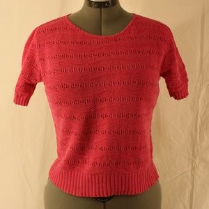Pink Knit Crop Top